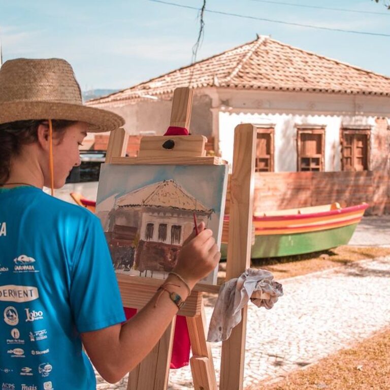 Encerra neste domingo, 16, o 4º Encontro de Pintura ao Ar Livre de Garopaba