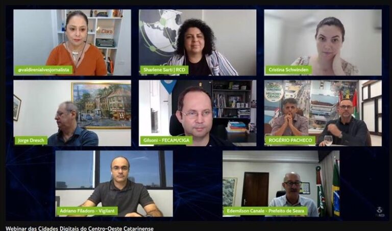 Webinar da região Centro-Oeste Catarinense reúne prefeitos e gestores para discutir a transformação digital nas cidades do estado