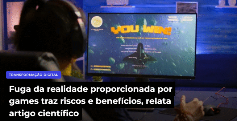 Fuga da realidade proporcionada por games traz riscos e benefícios, relata artigo científico