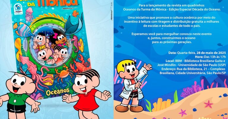 Revista da Turma da Mônica conscientiza sobre os oceanos
